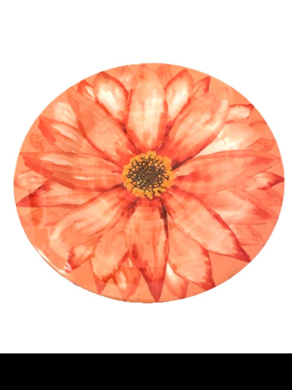 Orange Sunflower Plates Set of 4 Salad Melamine 9 in. Hobby Lobby